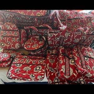 Vera Bradley *Deco Daisy* Pattern Set of 16 Color: Red, Black. White